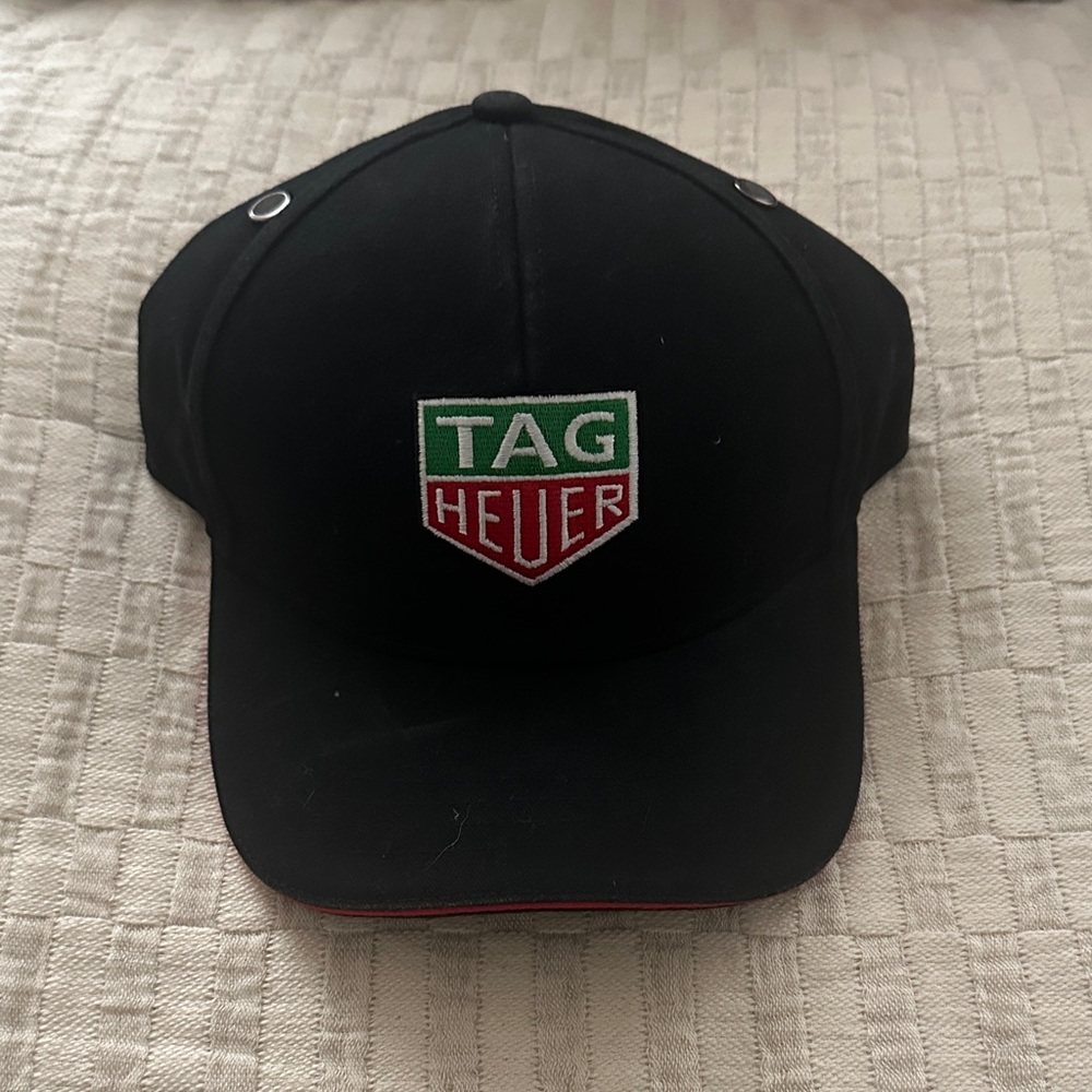 TAG Heuer Black Cap with Green and Red Logo
